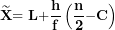 \[ \widetilde{\mathbf{X}}\mathbf{= L +}\frac{\mathbf{h}}{\mathbf{f}}\left( \frac{\mathbf{n}}{\mathbf{2}}\mathbf{- C} \right)\ \]