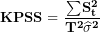 \[ \mathbf{KPSS = \ }\frac{\mathbf{\sum}\mathbf{S}_{\mathbf{t}}^{\mathbf{2}}}{\mathbf{T}^{\mathbf{2}}{\widehat{\mathbf{\sigma}}}^{\mathbf{2}}}\ \]