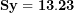 \[ \mathbf{Sy = 13.23}\  \]
