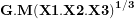 \[ {\mathbf{G.M(X}\mathbf{1.X}\mathbf{2.X}\mathbf{3)}}^{\mathbf{1/3}}\ \]
