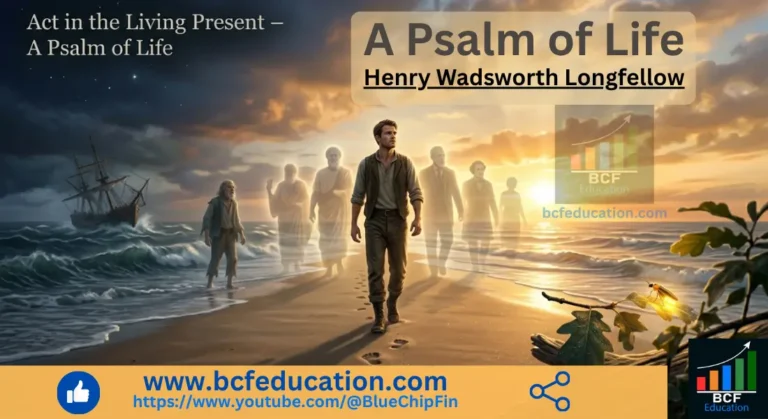 A Psalm of Life by Henry Wadsworth Longfellow – Full Explanation, Literary Devices, MCQs & More