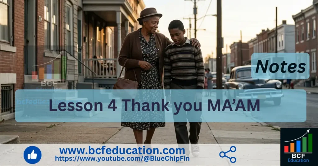 Lesson 4 Thank you MA’AM