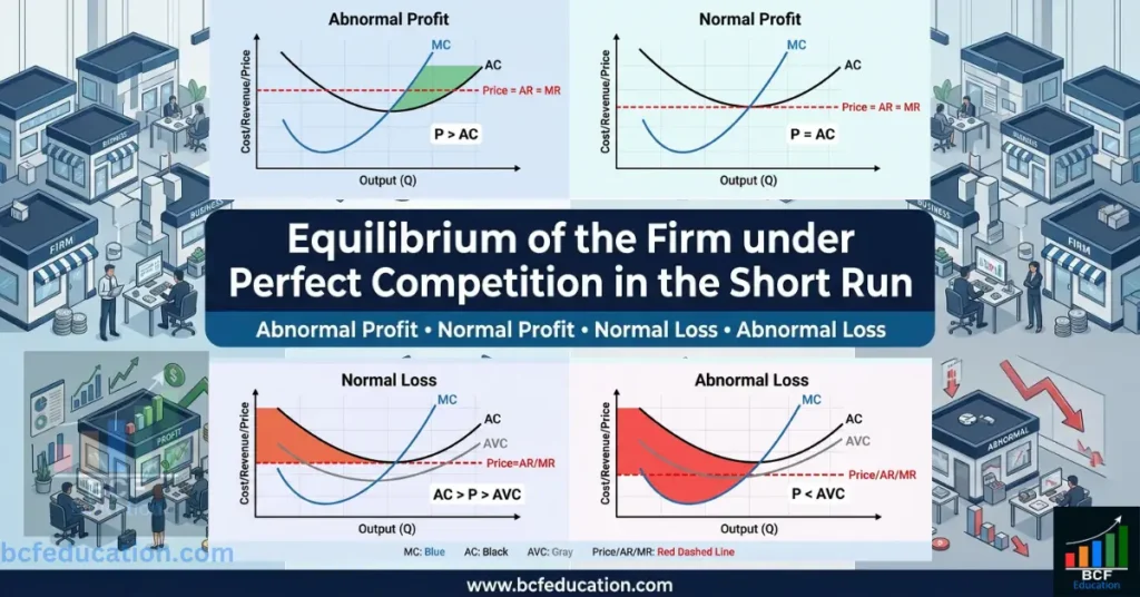 Equilibrium of a Firm Under Perfect Competition in the Short Run