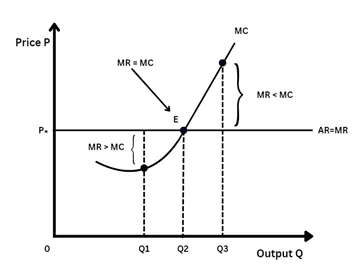 Equilibrium of a Firm Under Perfect Competition in the Short Run